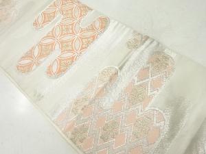 アンティーク　川島織物製　ヱ霞に古典柄模様織出し袋帯（材料）